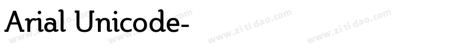 Arial Unicode字体转换
